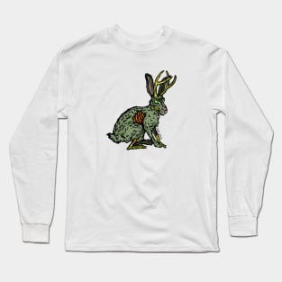 Yellowstone Zombie Jackalope Legendary Wild Animal Long Sleeve T-Shirt